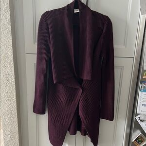 Burgundy Ribbed Open Front Cardigan ( box )